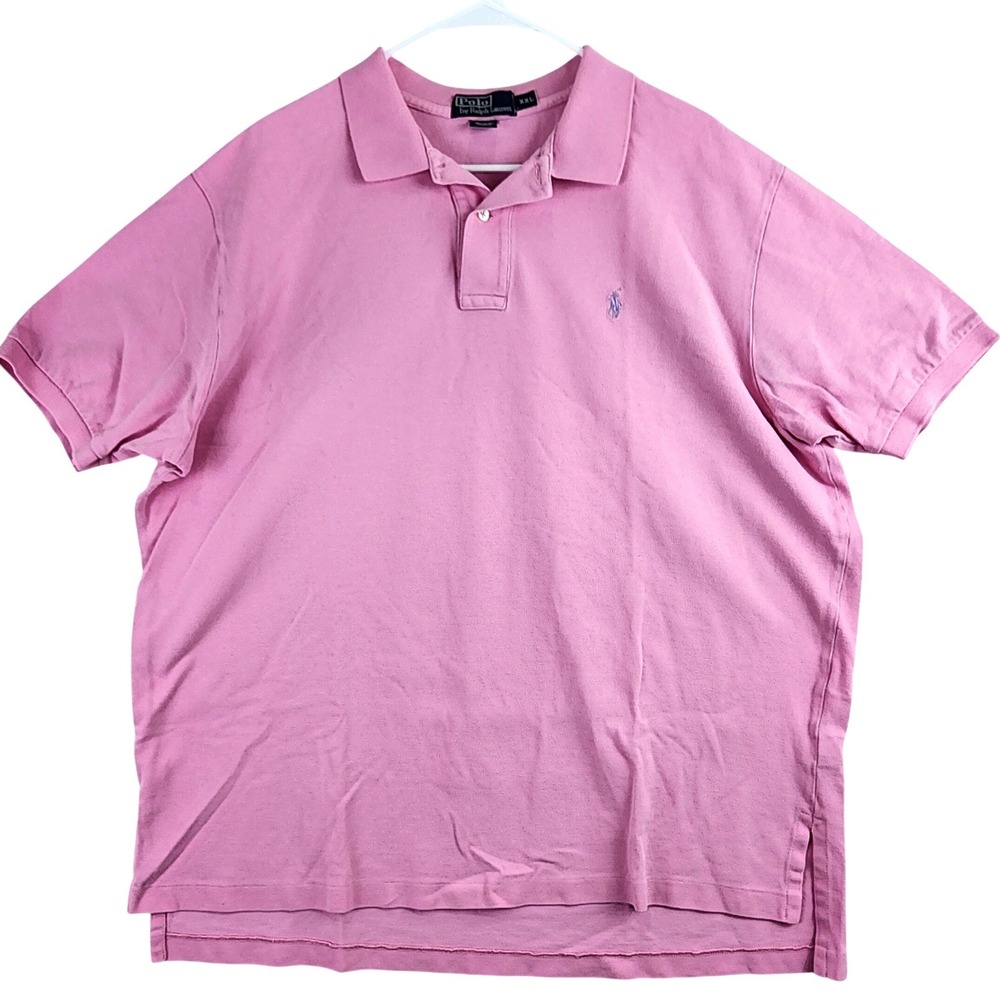 Polo Ralph Lauren Classic Pique Polo Shirt Mens XXL Pink Short Sleeve Preppy